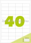 Etikett címke A4 (48,5 x 25,4 mm) kerekített sarkú 40 db etikett címke/ív  100 db ív/csomag